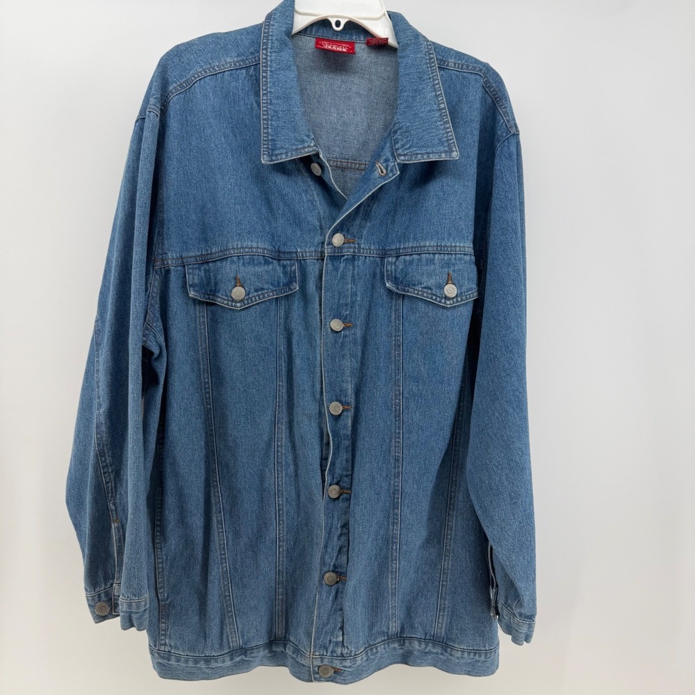 Venezia Jean Jacket Womens 22 Blue Denim Trucker Oversized 90s Vintage Western